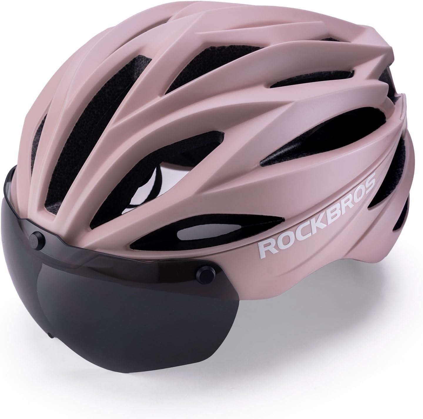 ROCKBROS Casque de vélo adulte avec visière magnétique amovible respirant réglable pour hommes et femmes 58-62 cm