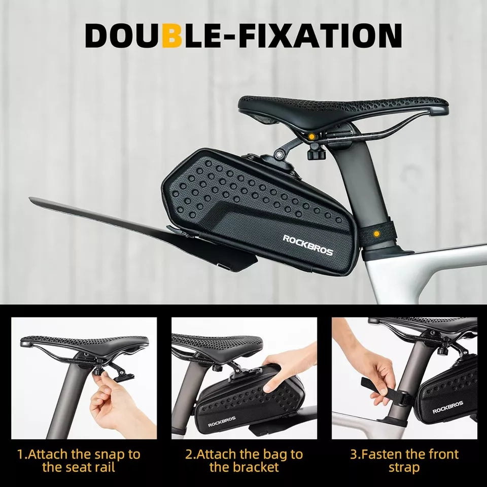 Sacoche de selle ROCKBROS sacoche de vélo à coque rigide avec garde-boue et dégagement rapide