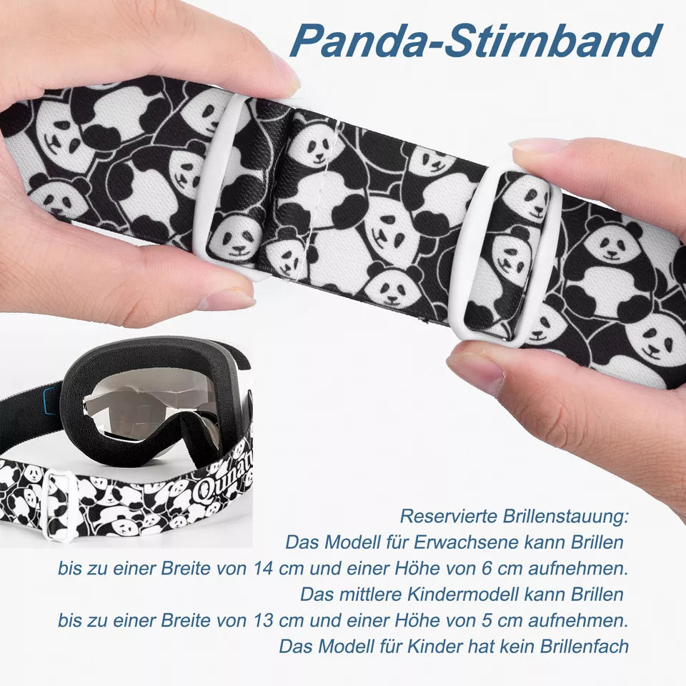 Lunettes de ski Qunature, lunettes de snowboard pour enfants et adultes portant des lunettes, anti-buée