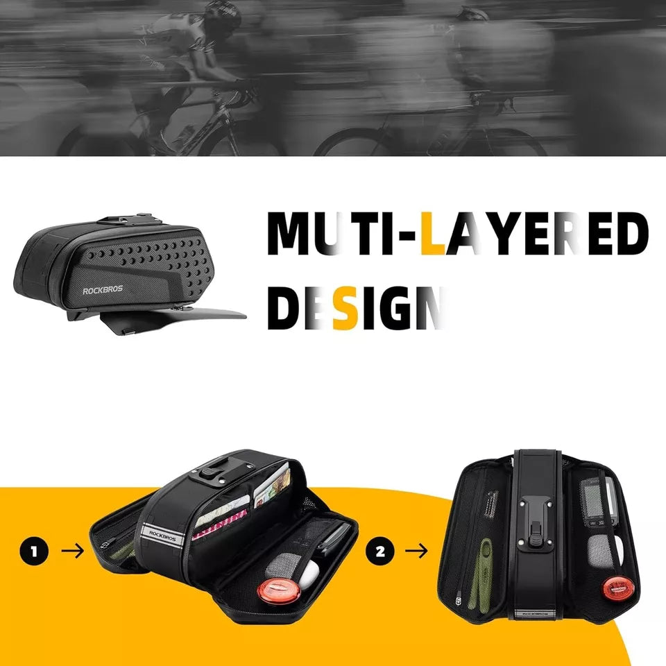 Sacoche de selle ROCKBROS sacoche de vélo à coque rigide avec garde-boue et dégagement rapide