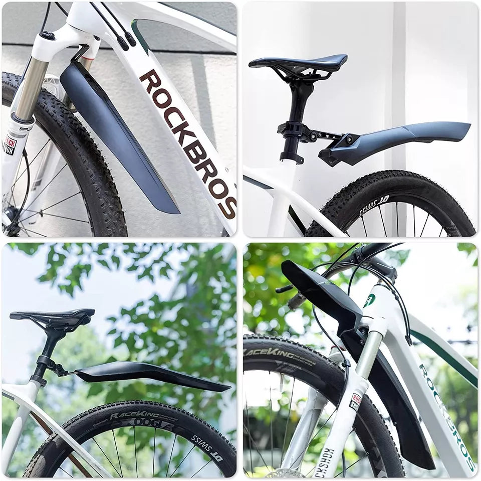 Ensemble de garde-boue de vélo ROCKBROS garde-boue de vélo avant + arrière pour VTT 22-24 pouces