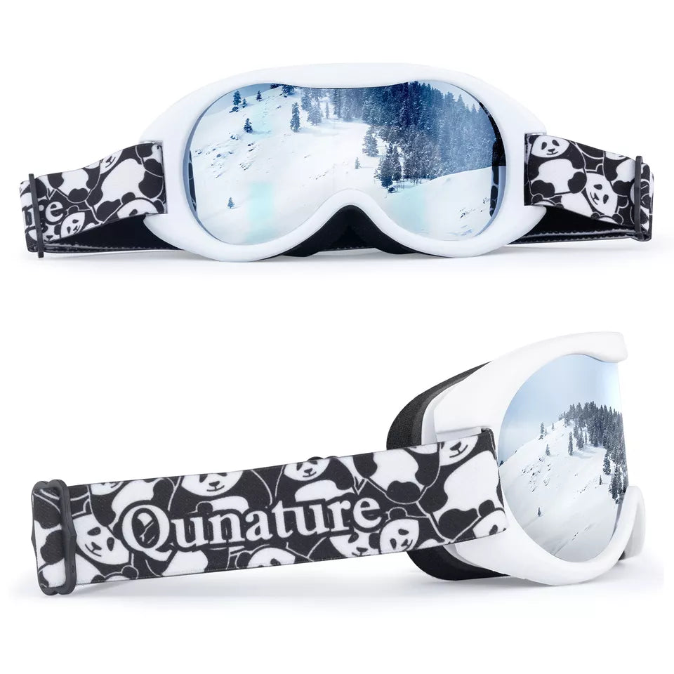 Lunettes de ski Qunature, lunettes de snowboard pour enfants et adultes portant des lunettes, anti-buée