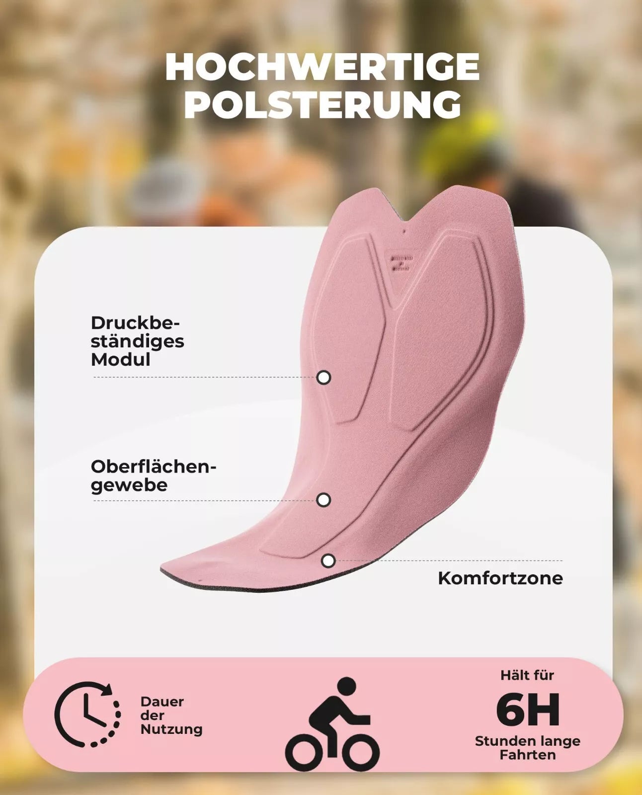 ROCKBROS Cuissard à bretelles de cyclisme pour femme avec bretelles, cuissard à bretelles de vélo rembourré, VTT