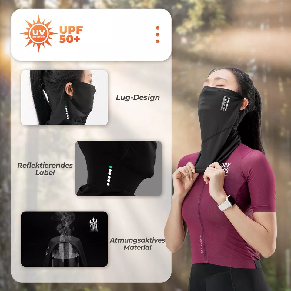 ROCKBROS Serviette multifonctionnelle d'été COOLMAX Wrap UPF50+ Masque vélo/moto