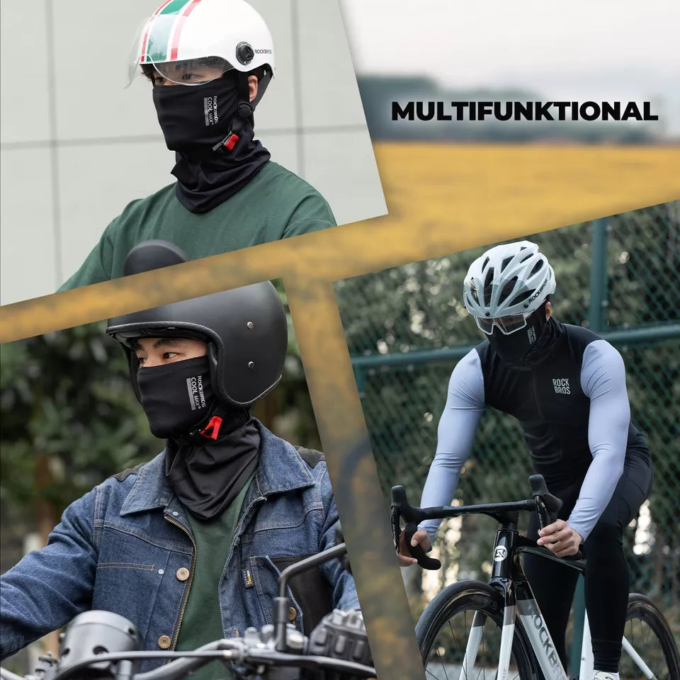 ROCKBROS Serviette multifonctionnelle d'été COOLMAX Wrap UPF50+ Masque vélo/moto