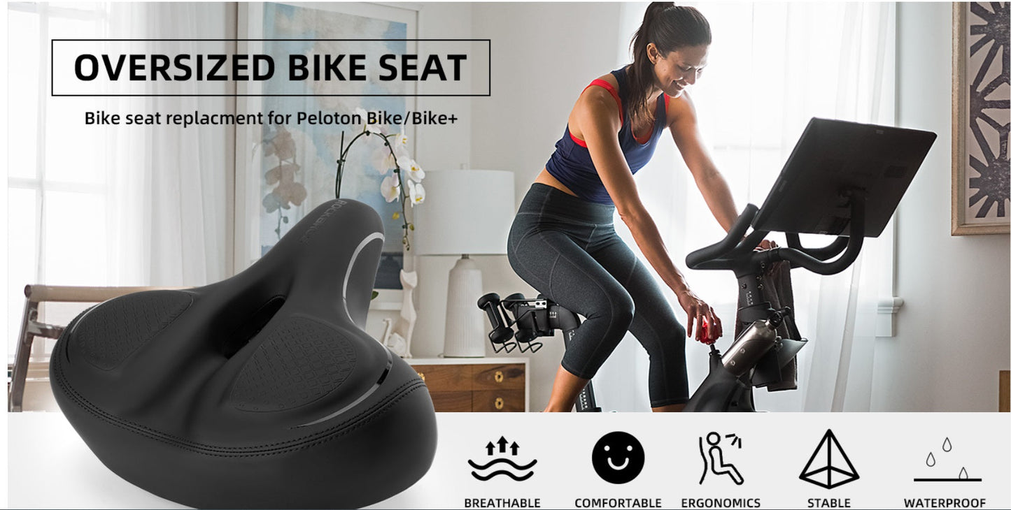 ROCKBROS Selle de vélo large pour vélo d'exercice/siège de vélo Peloton