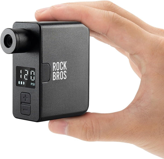 ROCKBROS pompe à vélo électrique 120PSI Mini pompes portables rechargeables 450mAh minuscule e-pompe petit compresseur