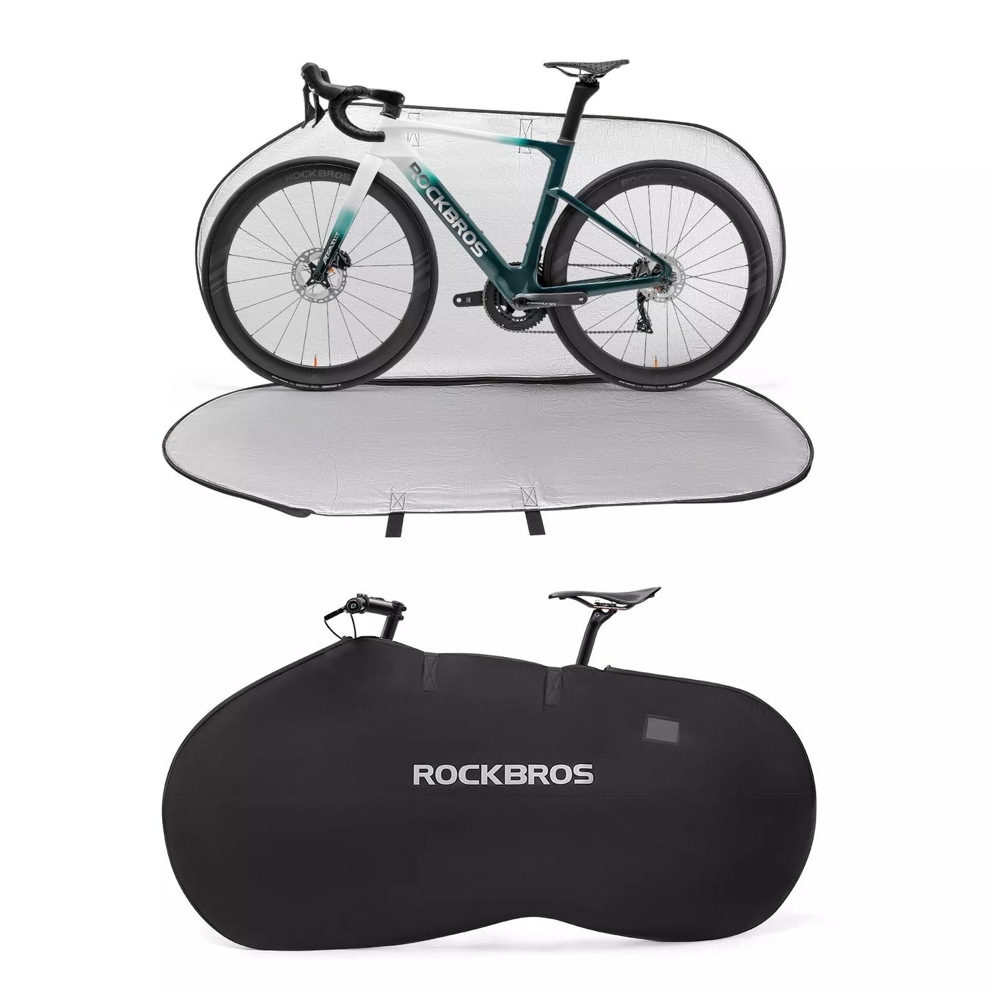 ROCKBROS sac de transport de vélo pour 1 vélo jusqu'à 26 pouces sac de rangement VTT