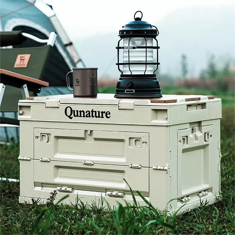 Qunature Boîte de Camping Pliable Organisateur Boîte de Camping Boîte de Rangement 26/55/60L