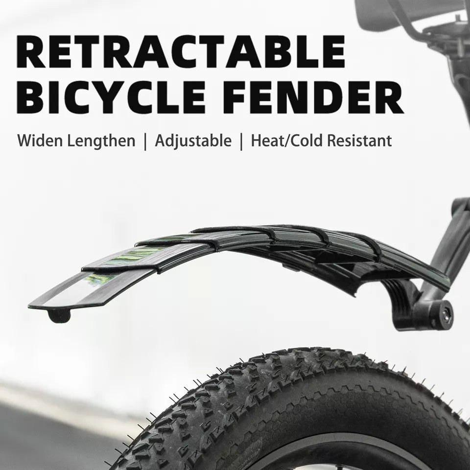 Jeu de garde-boue de vélo ROCKBROS avant + arrière pour 24-29 pouces, rétractable et réglable