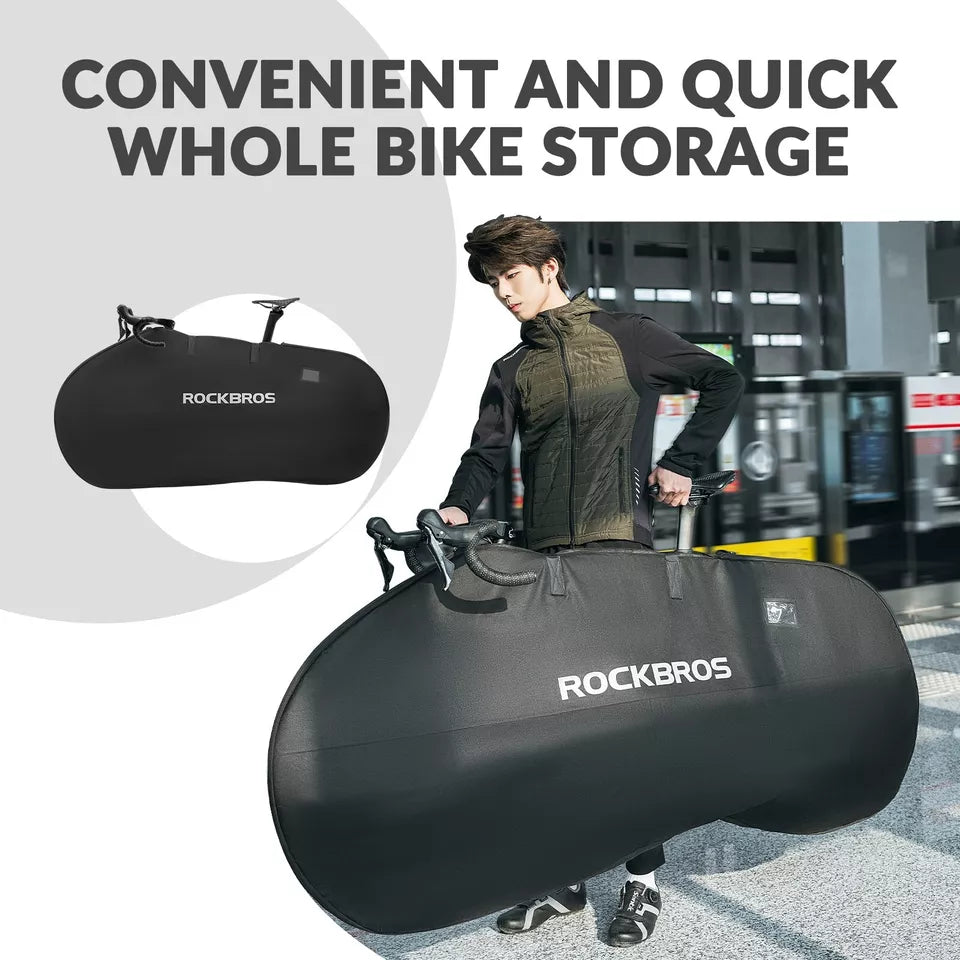ROCKBROS sac de transport de vélo pour 1 vélo jusqu'à 26 pouces sac de rangement VTT