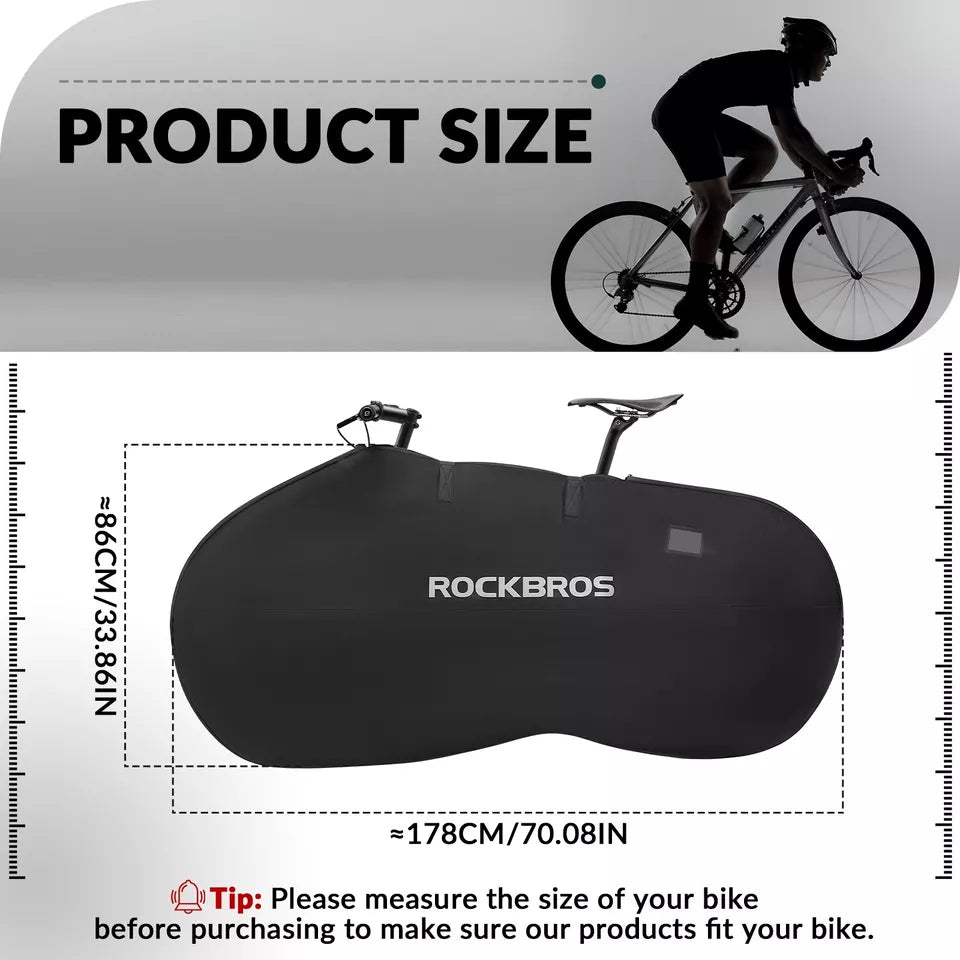 ROCKBROS sac de transport de vélo pour 1 vélo jusqu'à 26 pouces sac de rangement VTT