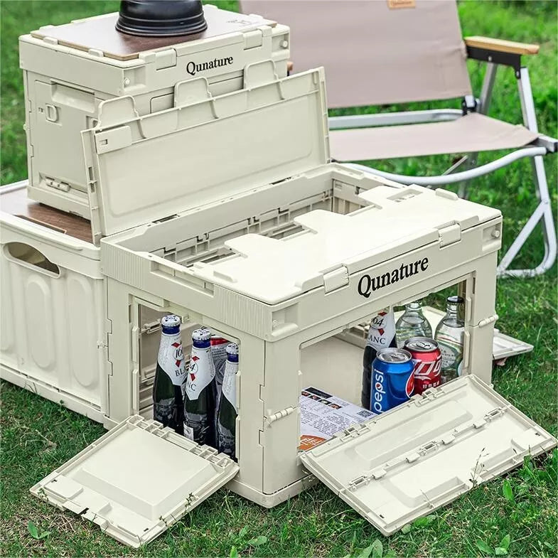 Qunature Boîte de Camping Pliable Organisateur Boîte de Camping Boîte de Rangement 26/55/60L