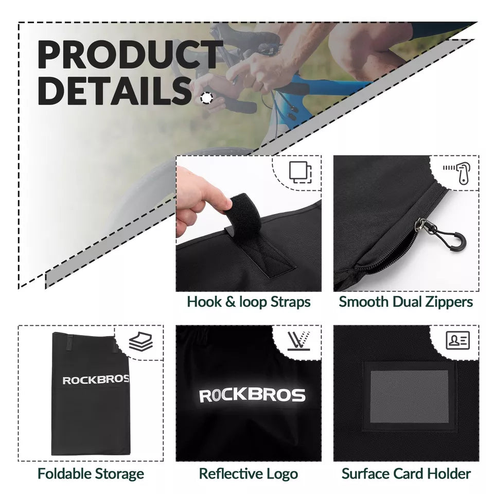 ROCKBROS sac de transport de vélo pour 1 vélo jusqu'à 26 pouces sac de rangement VTT