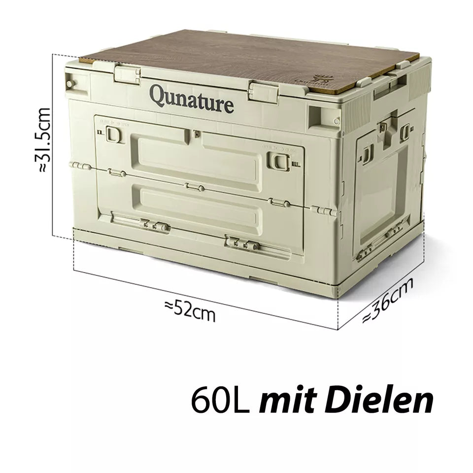 Qunature Boîte de Camping Pliable Organisateur Boîte de Camping Boîte de Rangement 26/55/60L
