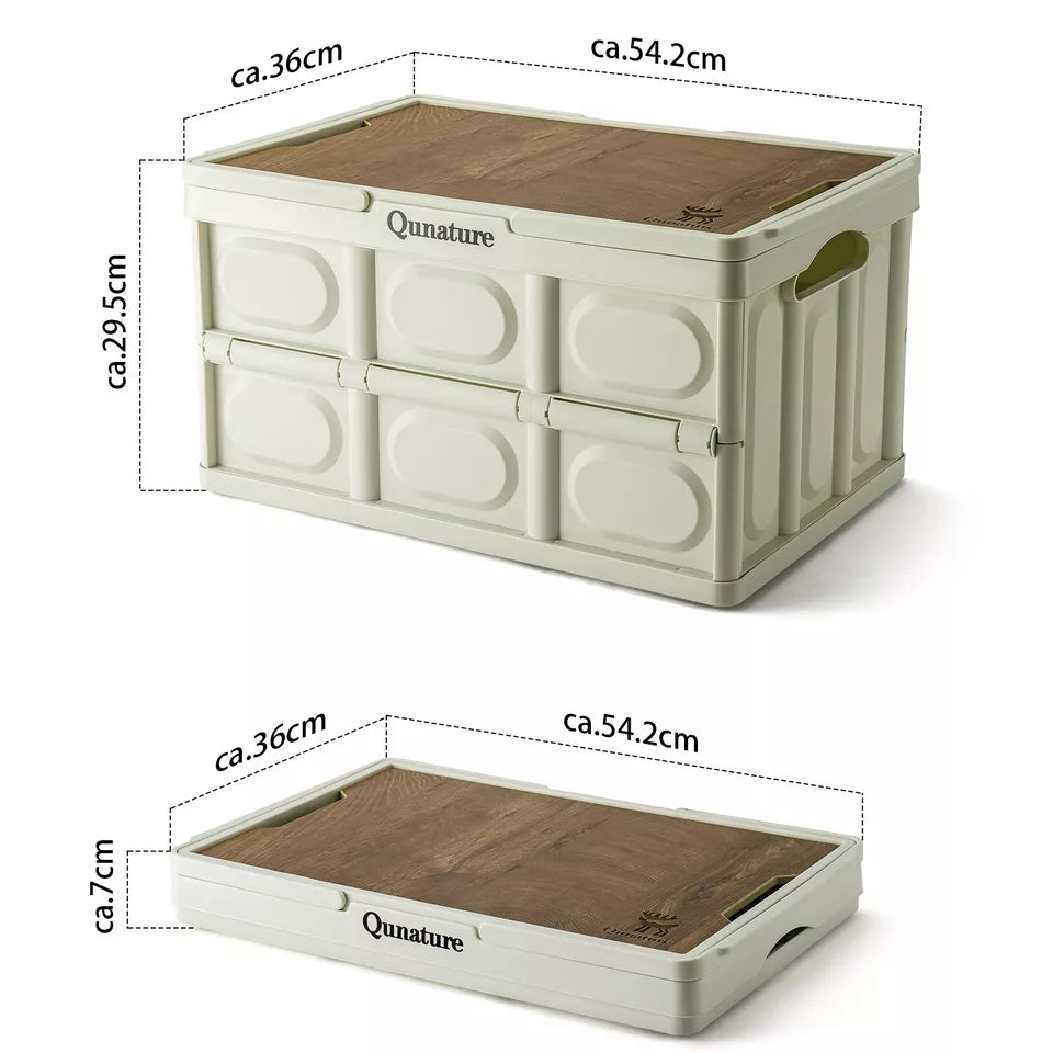 Qunature Boîte de Camping Pliable Organisateur Boîte de Camping Boîte de Rangement 26/55/60L