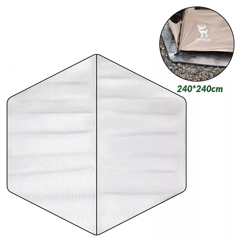 QUNATURE tapis de couchage en aluminium tapis de pique-nique 240*240cm