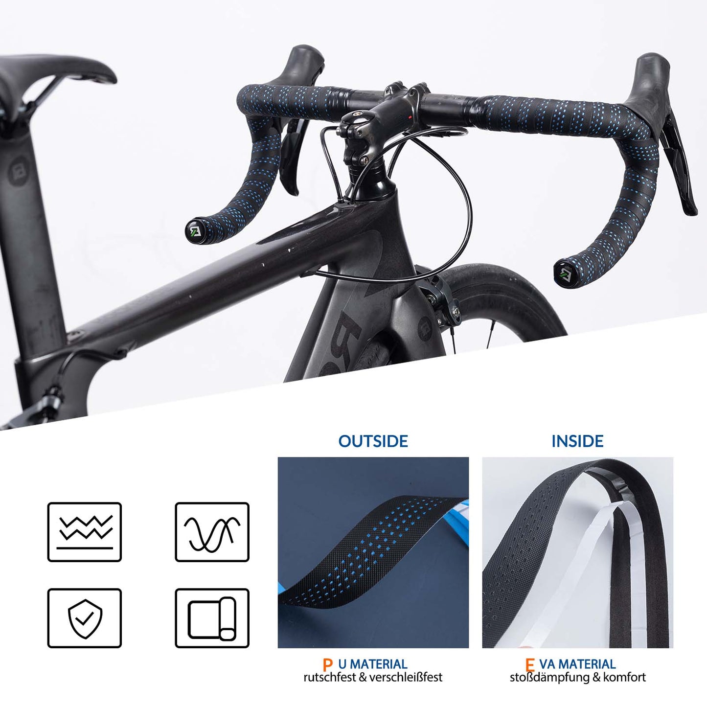 Guidoline pour VTT et vélos de route, taille standard, quatre couleurs, ROCKBROS
