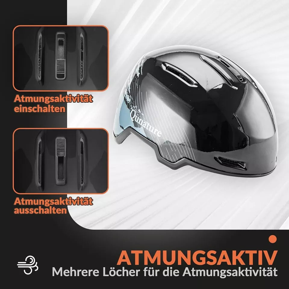 Qunature casque de snowboard/ski avec cache-oreilles casque de snowboard pour femmes et hommes 54-61 cm