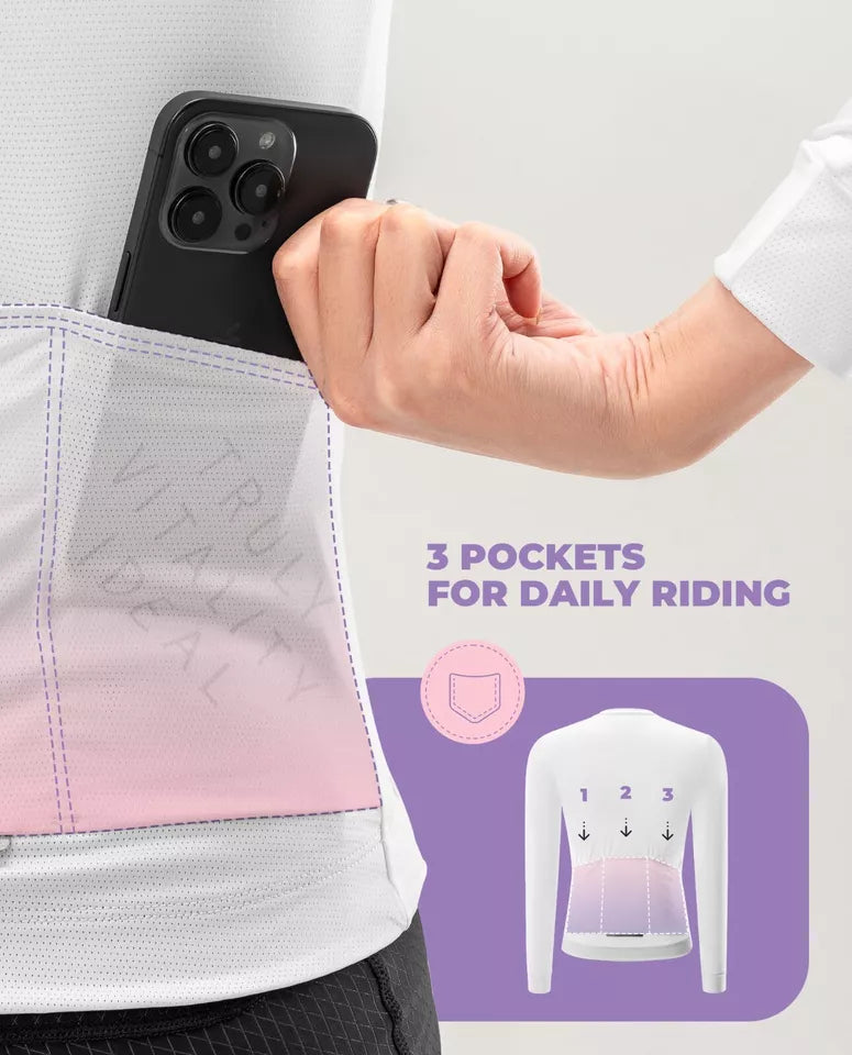 ROCKBROS TVI maillot de cyclisme à manches longues vêtements de vélo respirant femmes