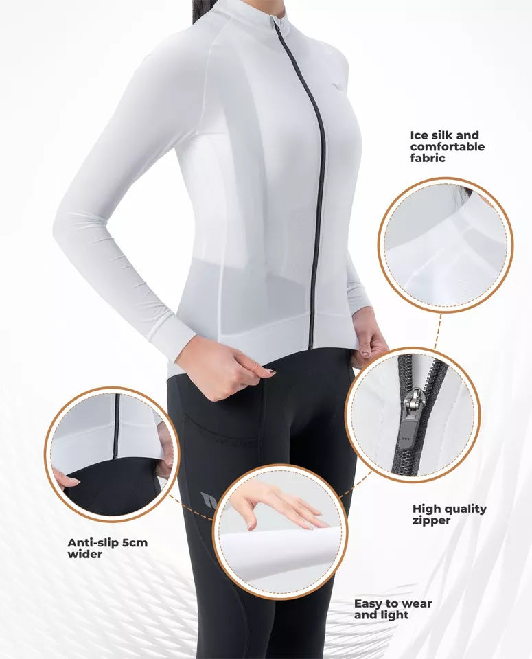 ROCKBROS TVI maillot de cyclisme à manches longues maillot de cyclisme respirant pour femme