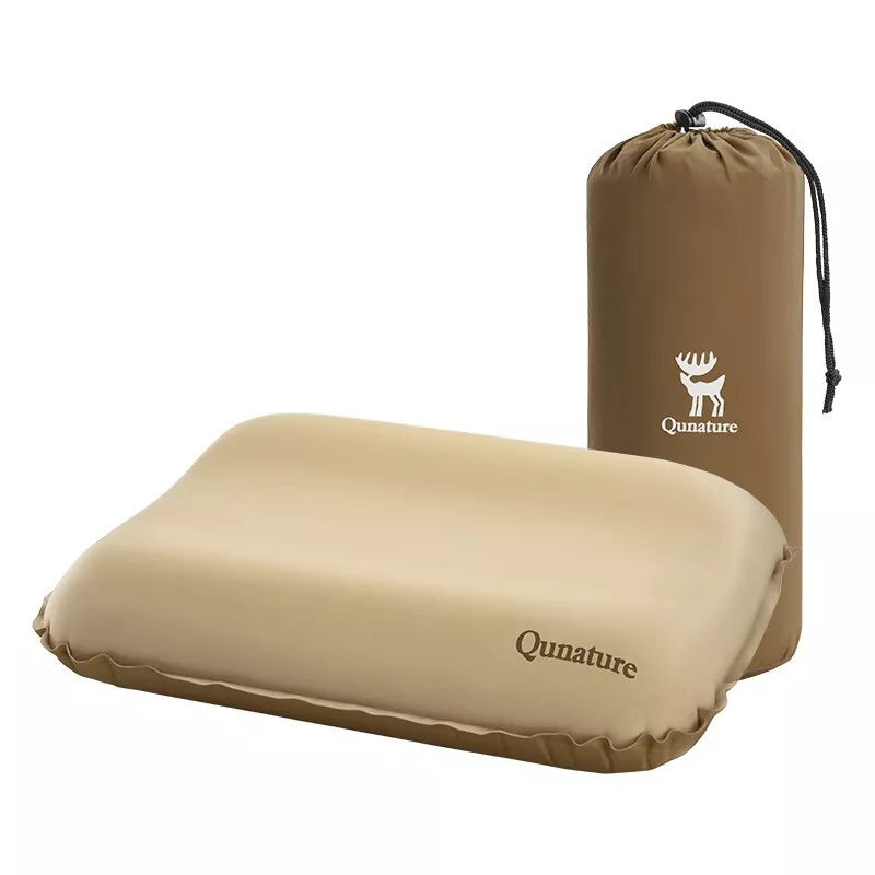 Qunature Oreiller de camping Oreiller de plage Oreiller gonflable d'extérieur
