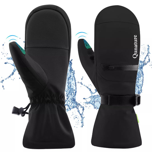 Qunature Gants de ski chauds Gants de snowboard imperméables XS-XL Femme/Homme