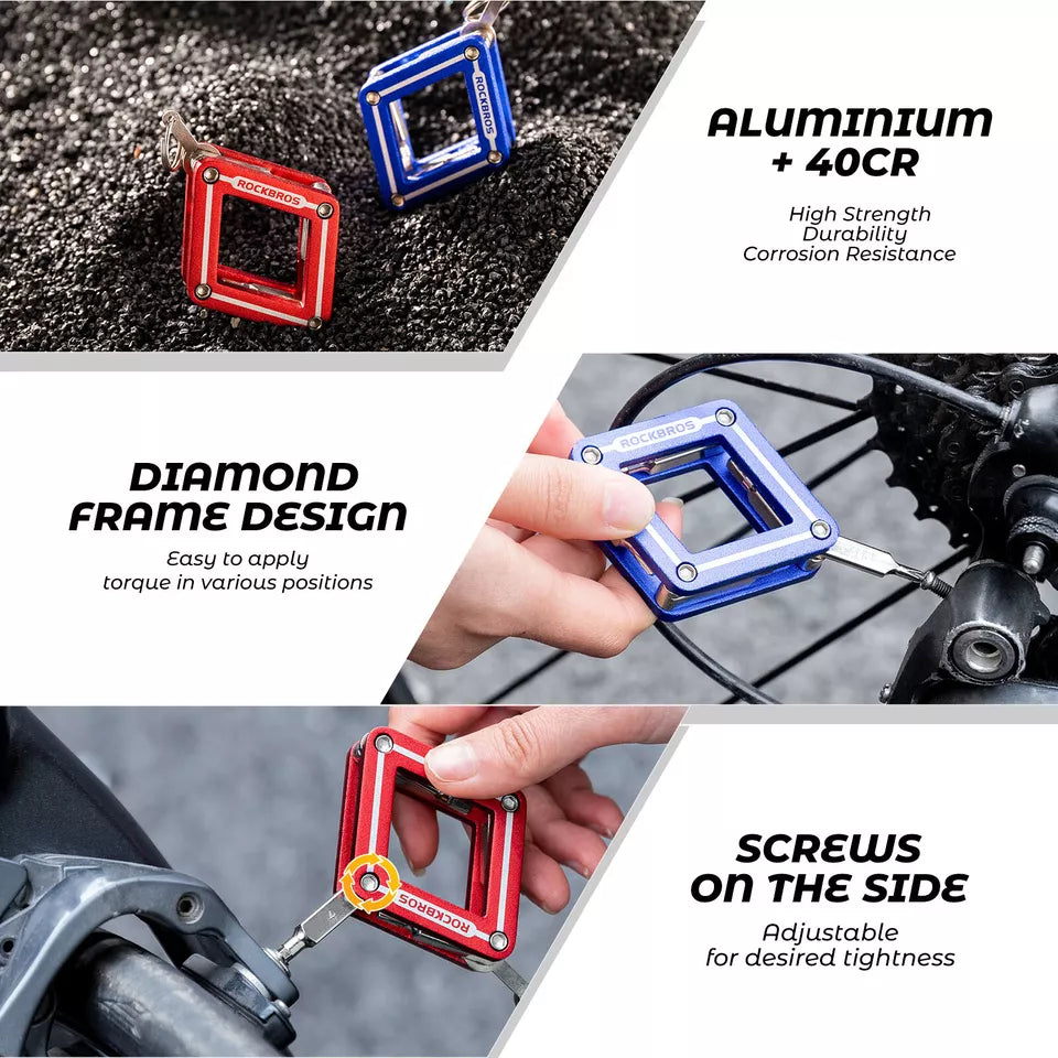 ROCKBROS vélo outil multifonctionnel 8 en 1 réparation outil pliant réparation