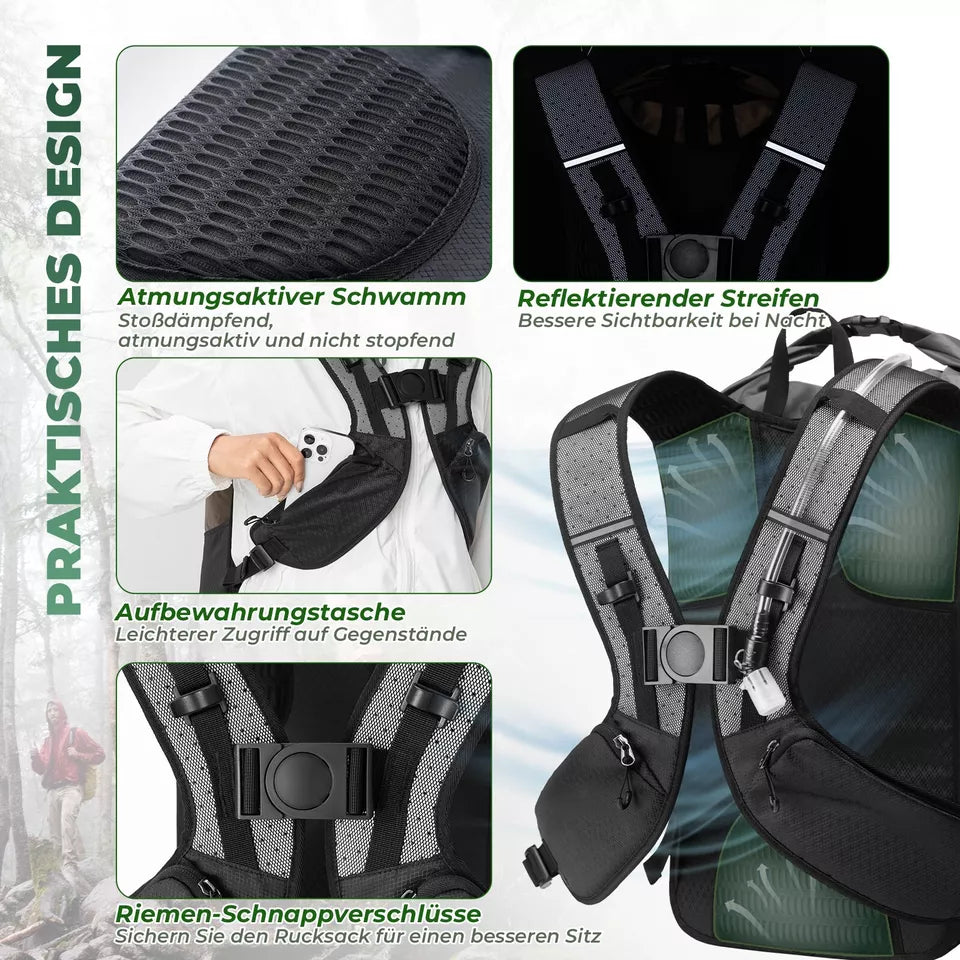 ROCKBROS sac à dos de vélo sac à dos amovible sac à dos de vélo 24L voyage étanche