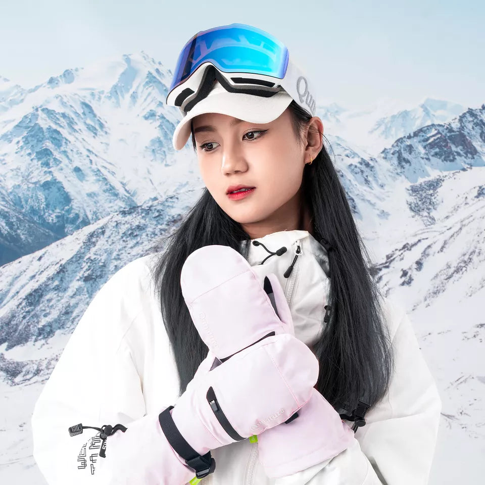 Qunature Gants de ski chauds Gants de snowboard imperméables XS-XL Femme/Homme