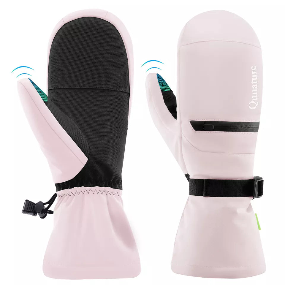 Qunature Gants de ski chauds Gants de snowboard imperméables XS-XL Femme/Homme