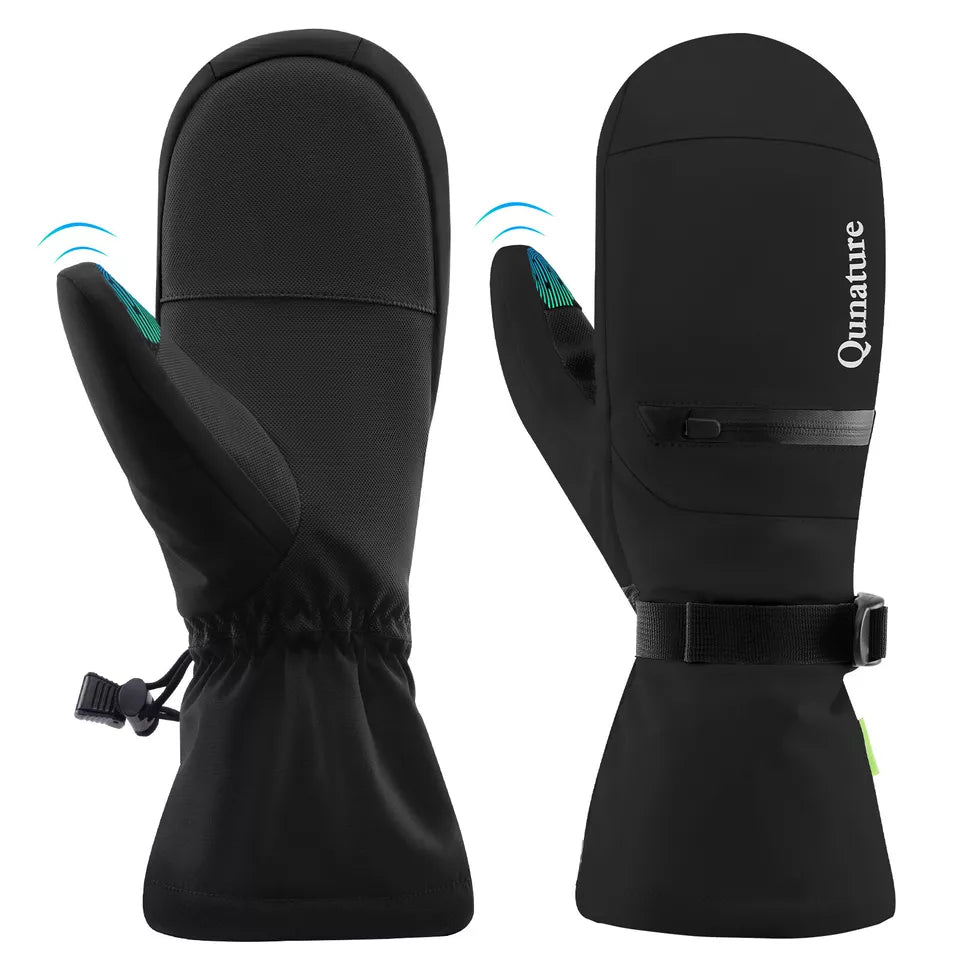 Qunature Gants de ski chauds Gants de snowboard imperméables XS-XL Femme/Homme