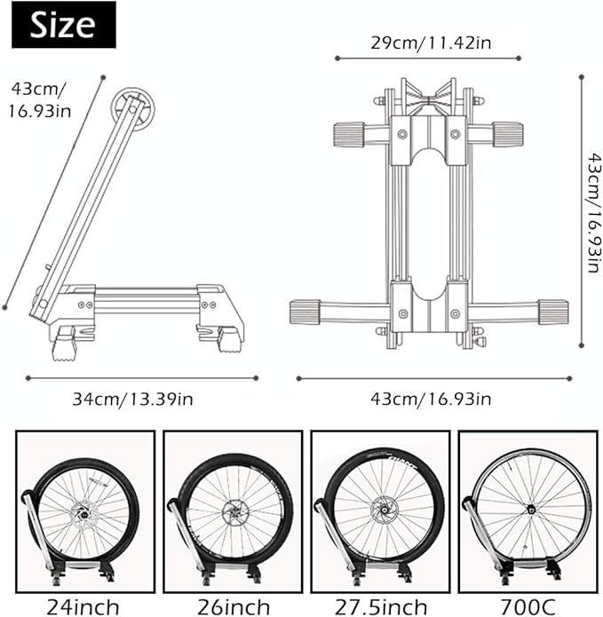 ROCKBROS support de vélo support de roue arrière support d'exposition support de vélo pliable en aluminium