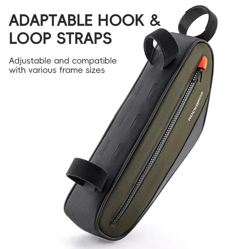 ROCKBROS sac de cadre de vélo sac de vélo sac triangulaire sac à outils 1,7 L