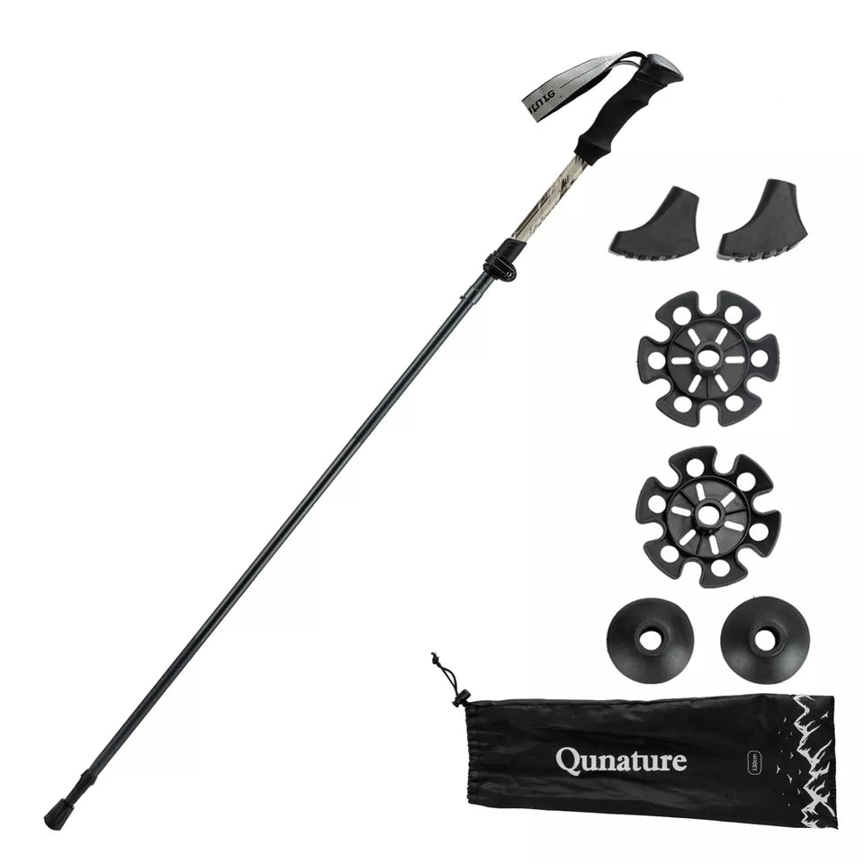 Qunature bâtons de randonnée bâtons de randonnée 7075 aluminium 130cm