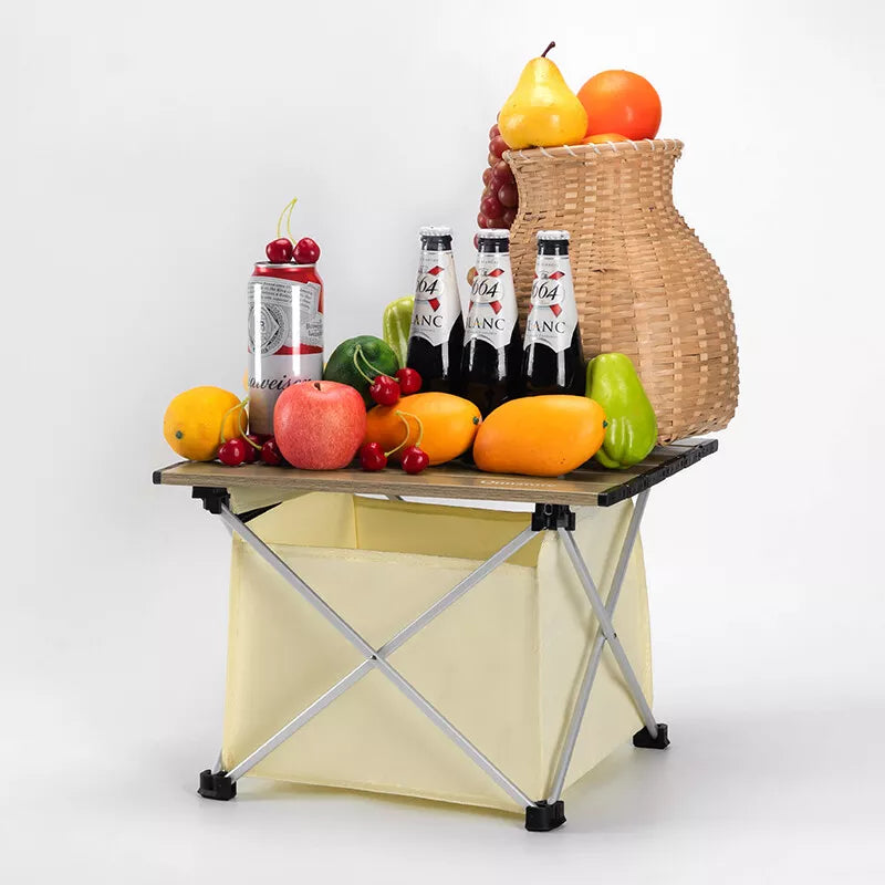 Table de camping Qunature table pliante en aluminium avec sac 600D table de pique-nique jusqu'à 15KG