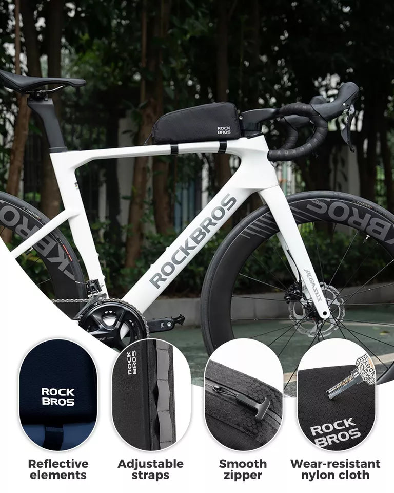 ROCKBROS Sac de vélo Sac de cadre étanche Sac triangulaire amovible 0,9 L