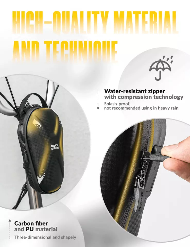 ROCKBROS Sac de scooter électrique hydrofuge 1,3 L Sac de guidon Poche avant PU