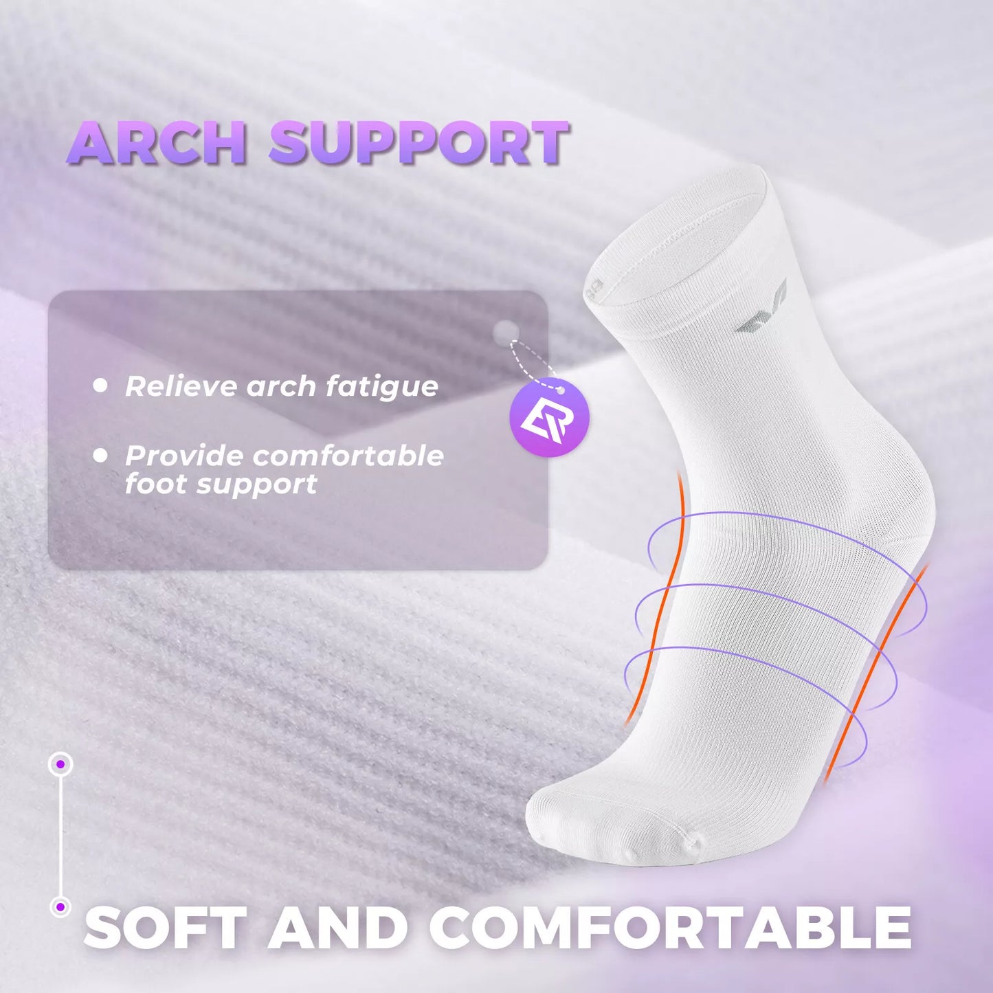 ROCKBROS TVI chaussettes de vélo pour femmes, chaussettes de sport longues pour le cyclisme, S/M, légères