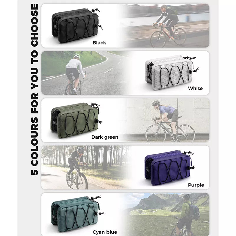 ROCKBROS 1L sac double cadre de vélo sac de tube supérieur avant 5 couleurs pour vélo de route vtt