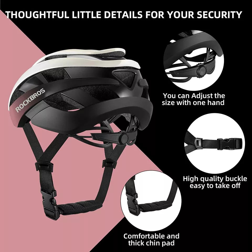 ROCKBROS casque de vélo pour femmes et hommes casque de cyclisme 4 couleurs casque de protection M/L 55-61 cm