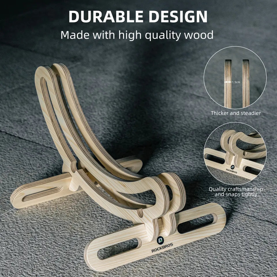 ROCKBROS support de vélo béquille centrale en bois 30mm pour vélos 23C-30C 700C