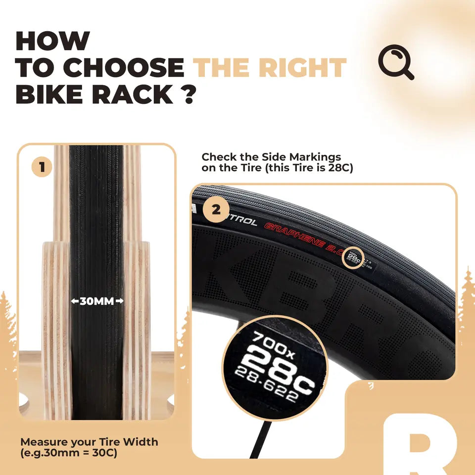 ROCKBROS support de vélo béquille centrale en bois 30mm pour vélos 23C-30C 700C