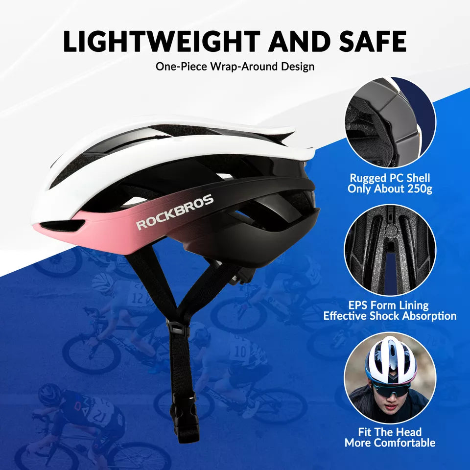 ROCKBROS casque de vélo pour femmes et hommes casque de cyclisme 4 couleurs casque de protection M/L 55-61 cm