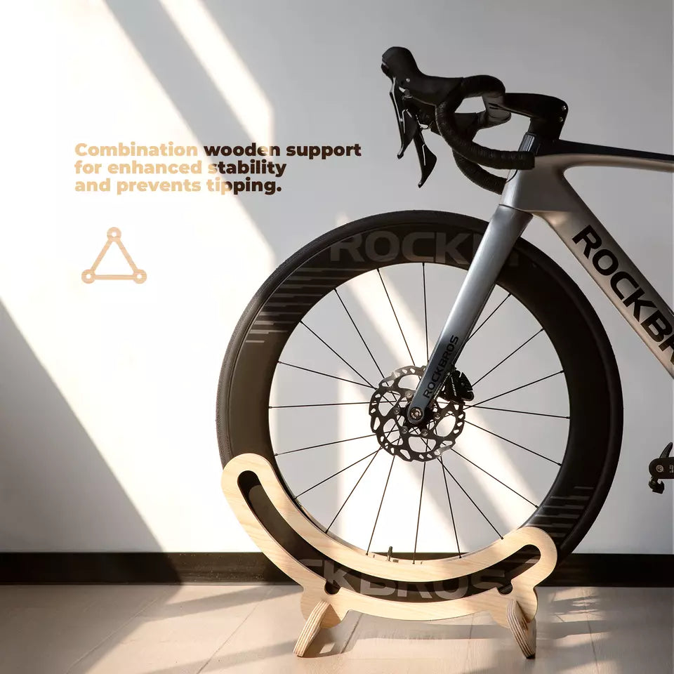 ROCKBROS support de vélo béquille centrale en bois 30mm pour vélos 23C-30C 700C
