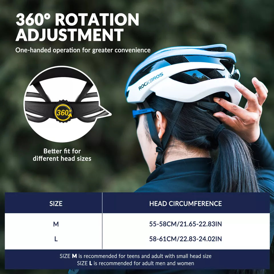 ROCKBROS casque de vélo pour femmes et hommes casque de cyclisme 4 couleurs casque de protection M/L 55-61 cm