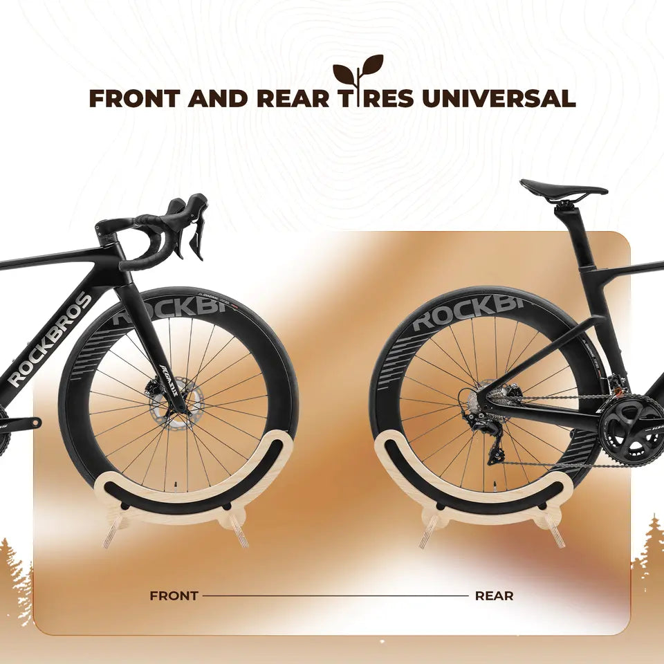 ROCKBROS support de vélo béquille centrale en bois 30mm pour vélos 23C-30C 700C