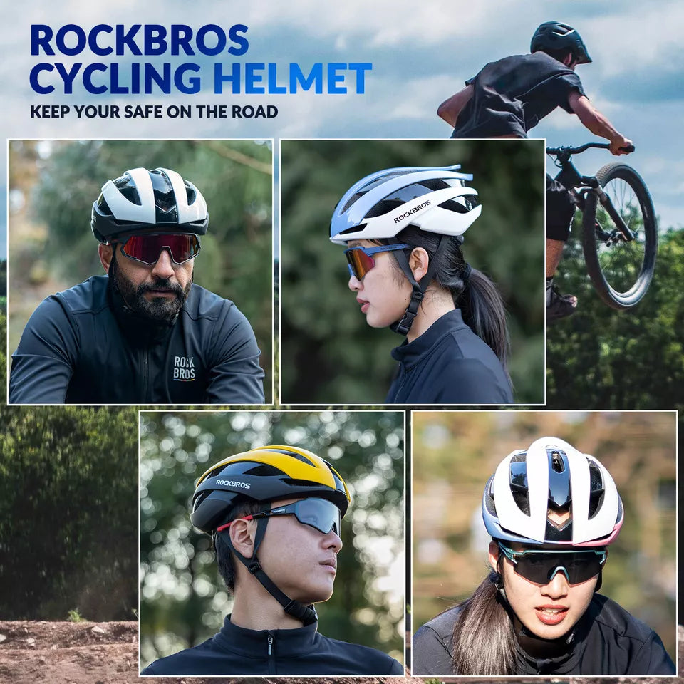 ROCKBROS casque de vélo pour femmes et hommes casque de cyclisme 4 couleurs casque de protection M/L 55-61 cm