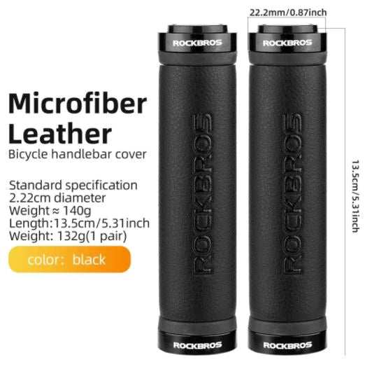 ROCKBROS Poignées de vélo Lock-On Poignées de guidon MTB Vélo Antidérapant Noir