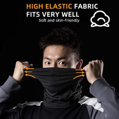 ROCKBROS Foulard multifonctions Demi-cagoule Chauffe-nuque Etanche à l'hiver Chaud Foulard tubulaire Respirant Couvre-visage Balaclava